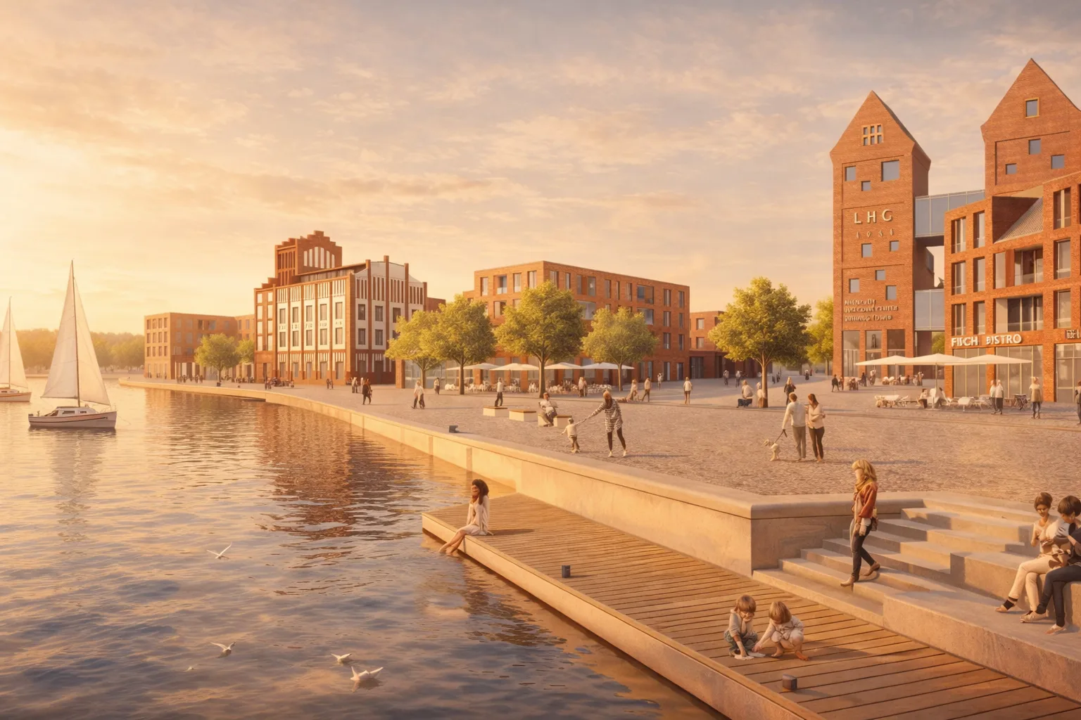 Hafenquartier Neustadt in Holstein — Visualisierung