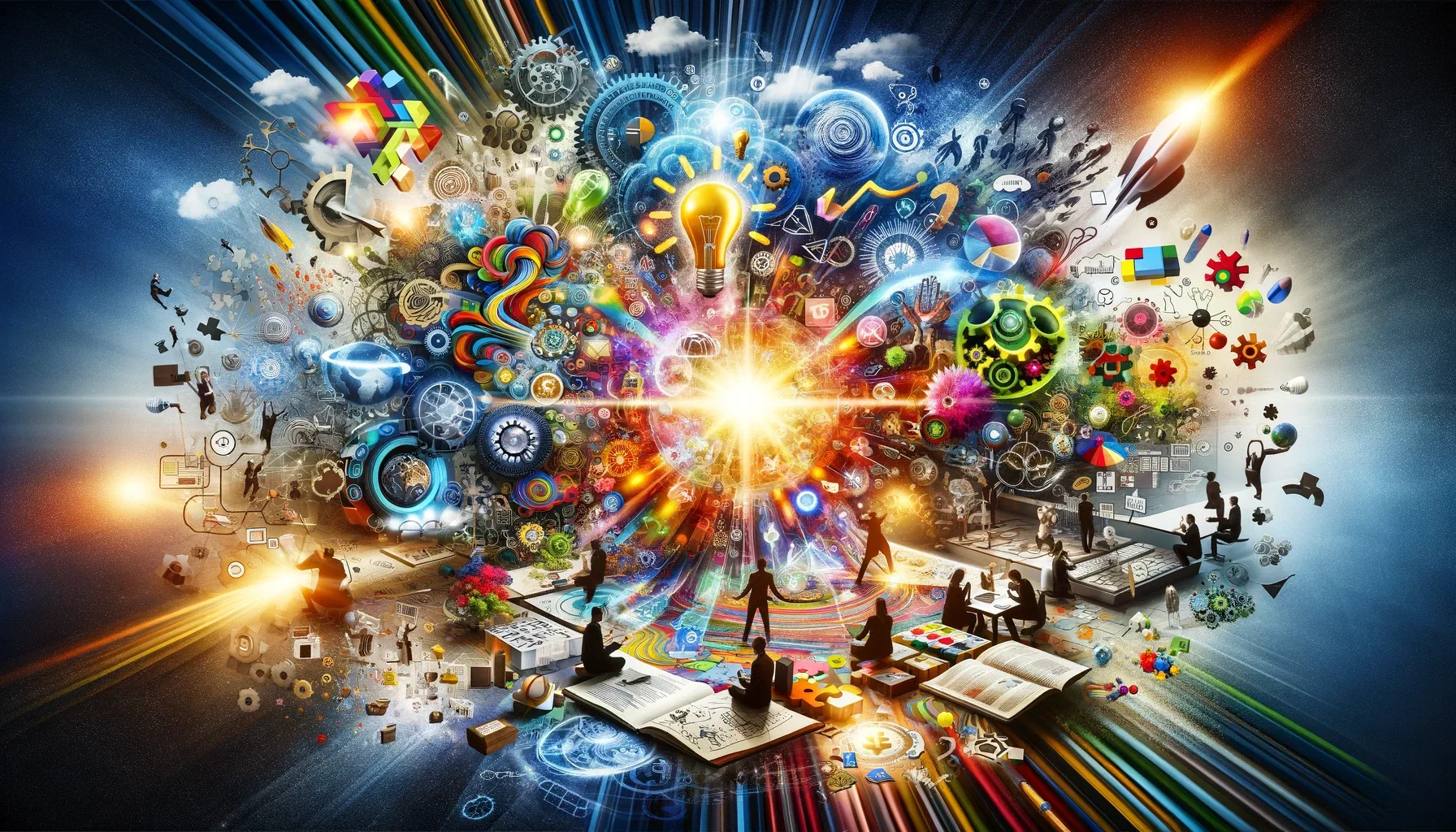 Effectuation 101, alles, was du über Effectuation wissen musst, Bild zeigt ein kunterbuntes Ideenfeuerwerk